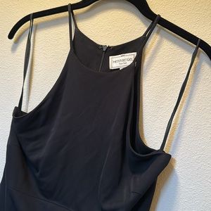 henri bendel black maxi dress sleeveless size 4
